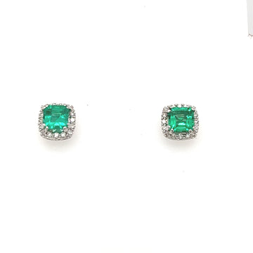 Emerald Earrings White Gold